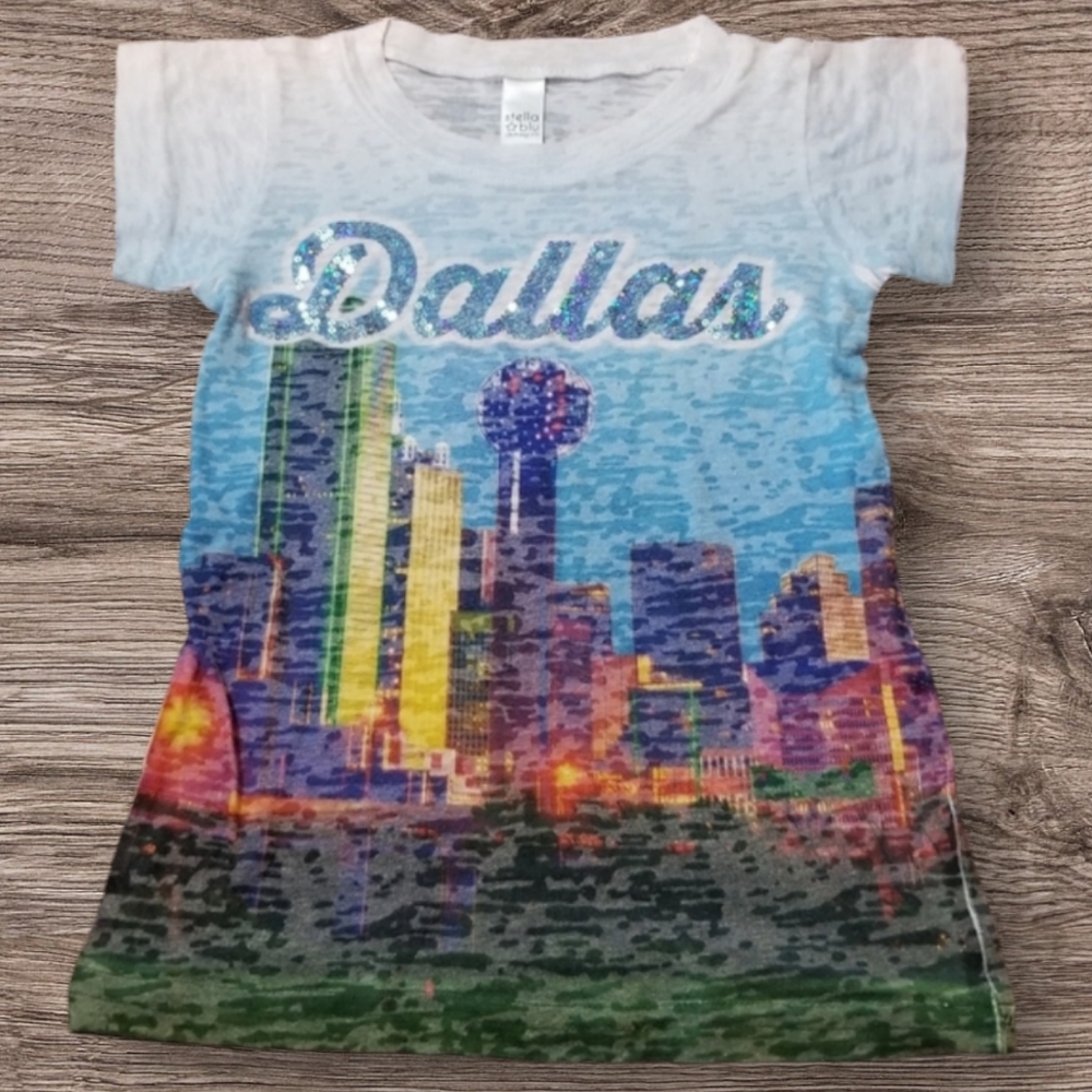 STELLA BLU SEQUINED DALLAS SHORT SLEEVE TEE SZ - 5